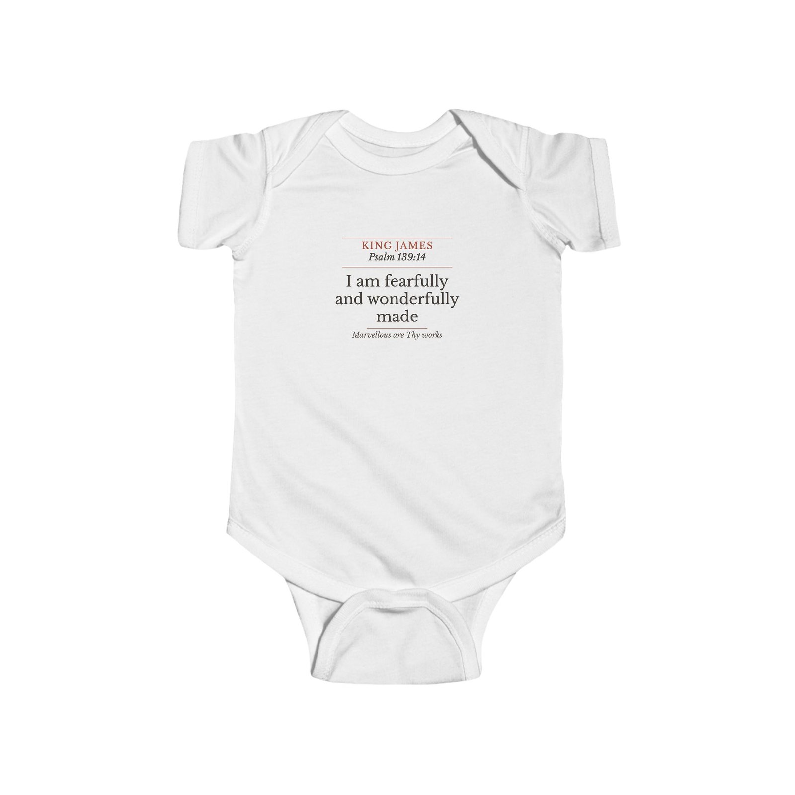 Baby in Fearfully and Wonderfully Made bodysuit