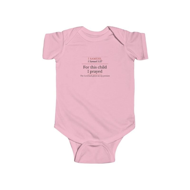 For This Child I Prayed Baby Bodysuit