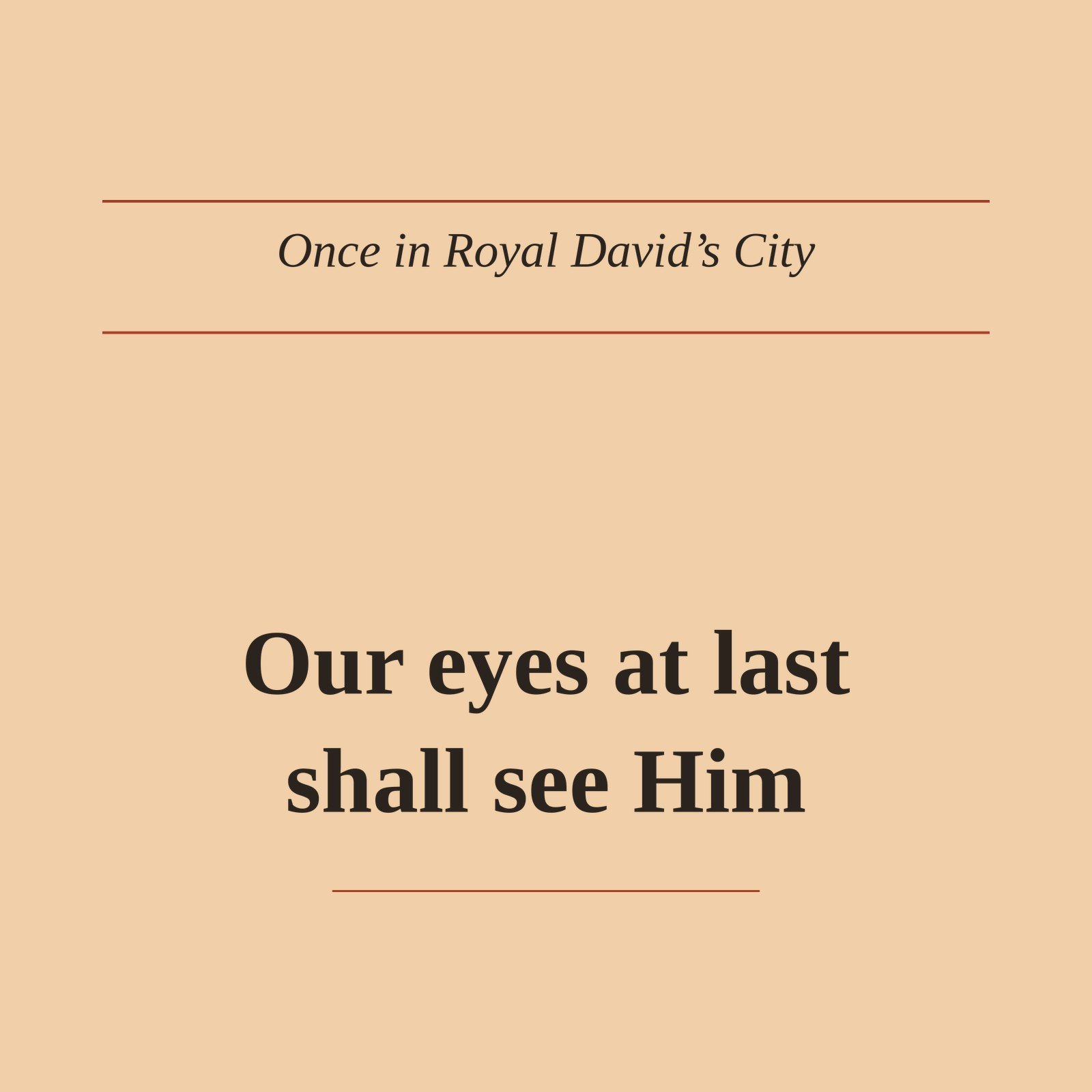 Once in Royal David's City Tee