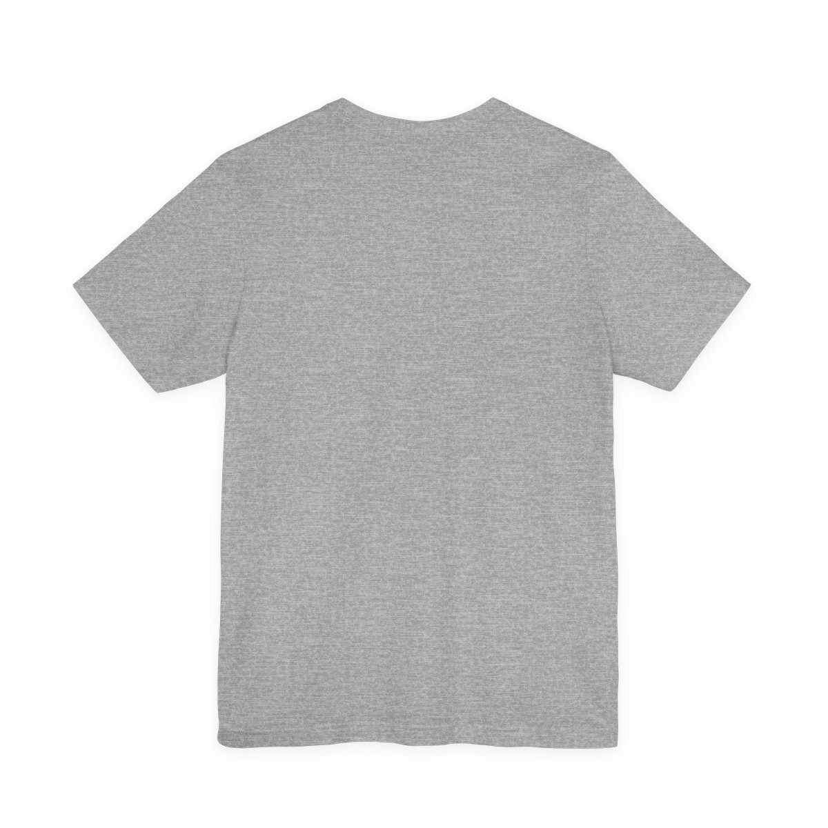 Athletic Heather tee printed with “Walked her out of hell. Looked back. Lost her twice.” — Orpheus Tee (back)