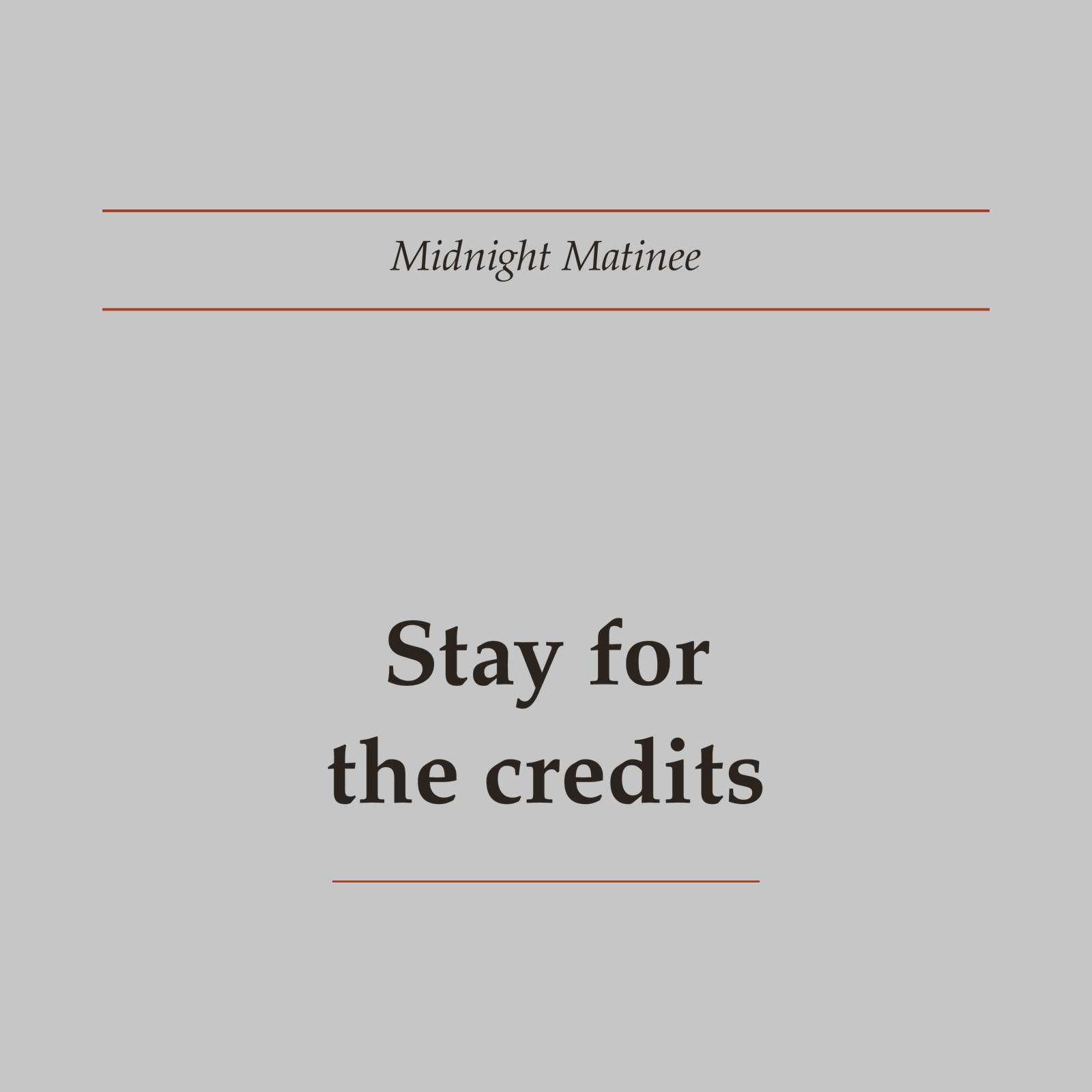 Stay for the Credits Hoodie