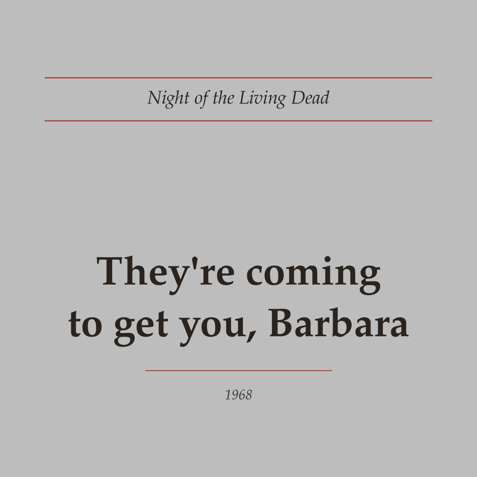 They're Coming to Get You, Barbara Tee