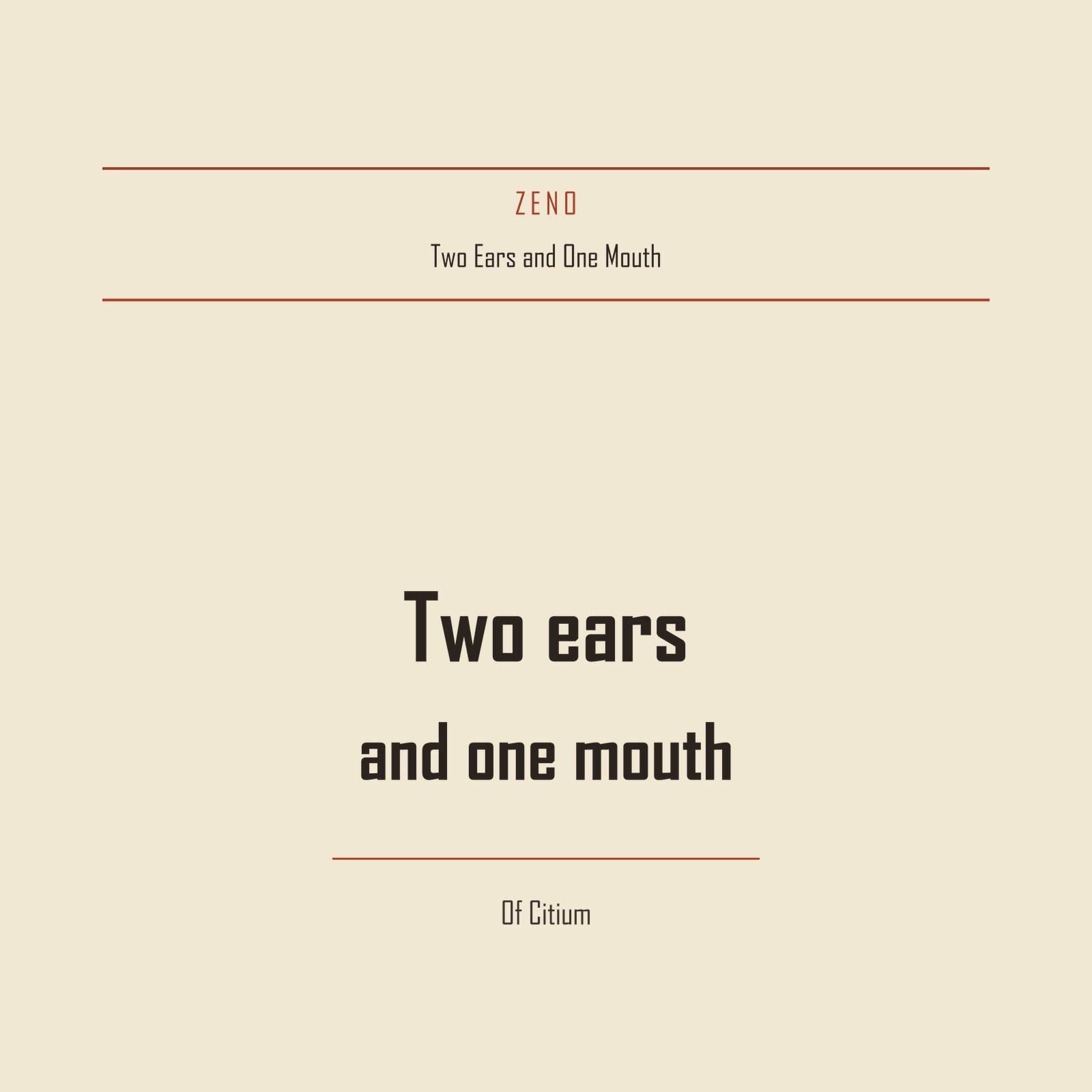 Two Ears and One Mouth Tee